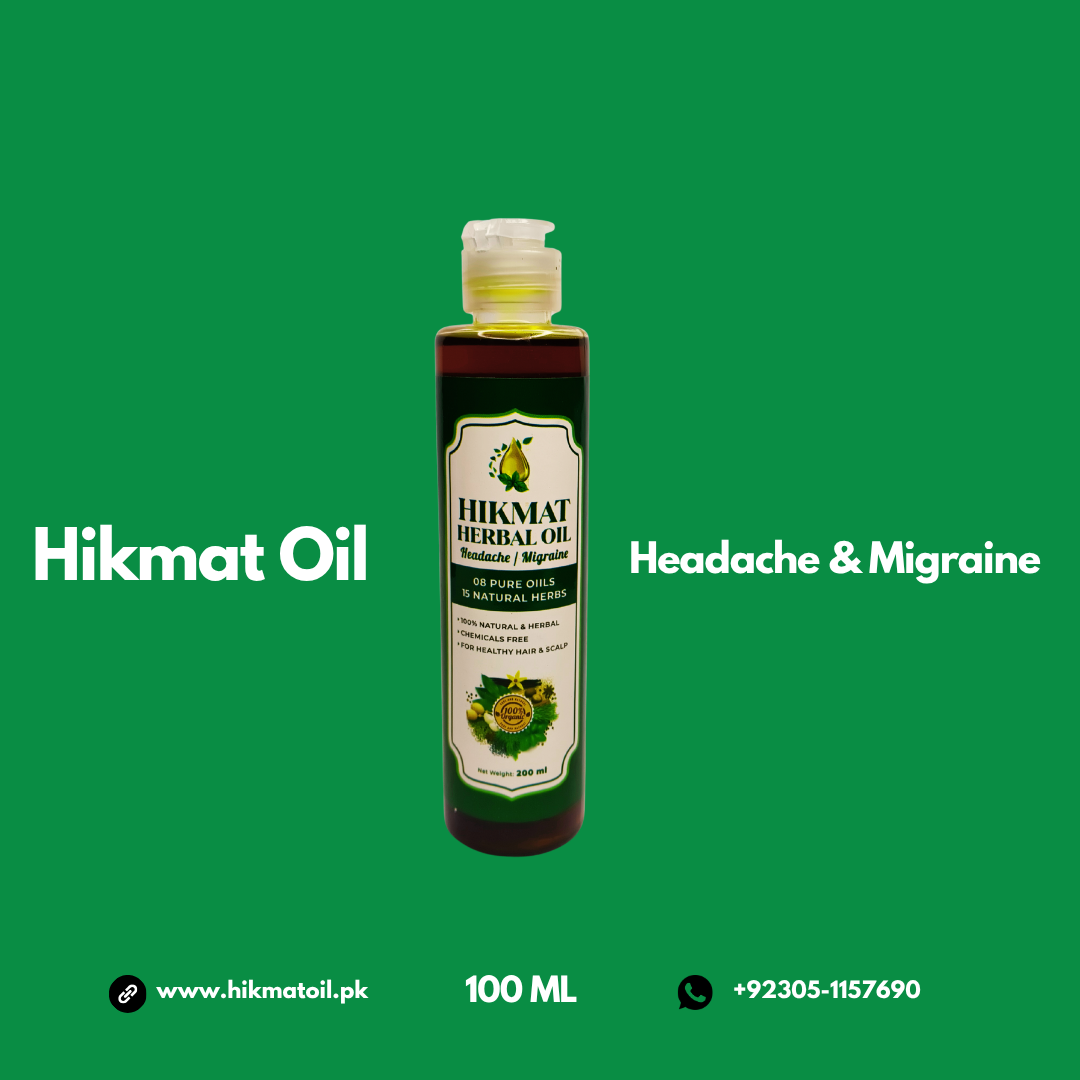 Hikmat Oil Headache & Migraine 100ML - Hikmat Oil